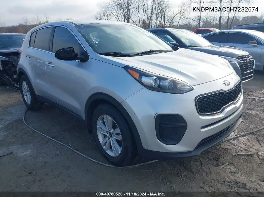 2017 Kia Sportage Lx VIN: KNDPM3AC5H7232674 Lot: 40780525