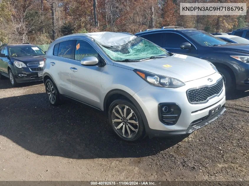 2017 Kia Sportage Ex VIN: KNDPN3AC9H7186795 Lot: 40782575