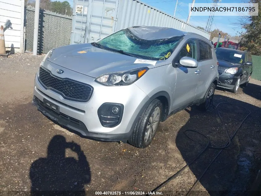 2017 Kia Sportage Ex VIN: KNDPN3AC9H7186795 Lot: 40782575