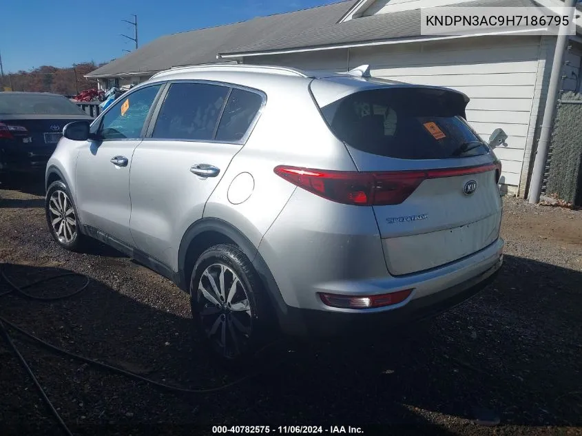 2017 Kia Sportage Ex VIN: KNDPN3AC9H7186795 Lot: 40782575