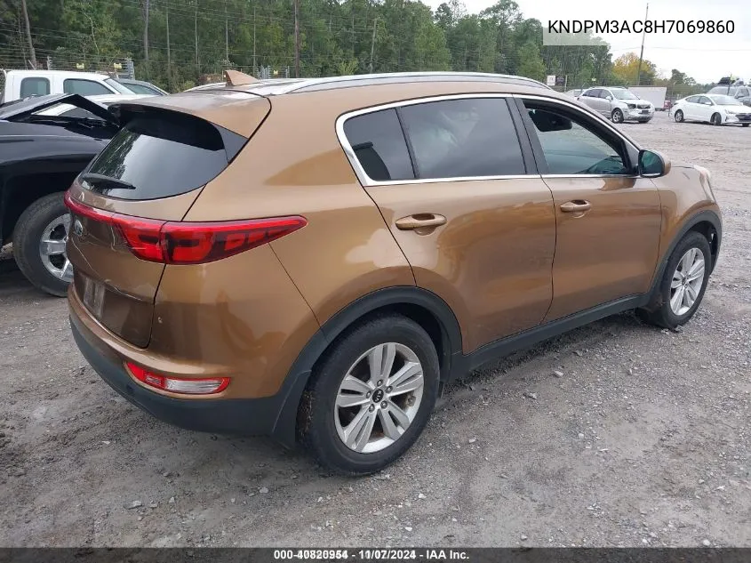 2017 Kia Sportage Lx VIN: KNDPM3AC8H7069860 Lot: 40820954