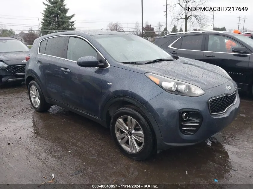 2017 Kia Sportage Lx VIN: KNDPMCAC8H7217649 Lot: 40843857