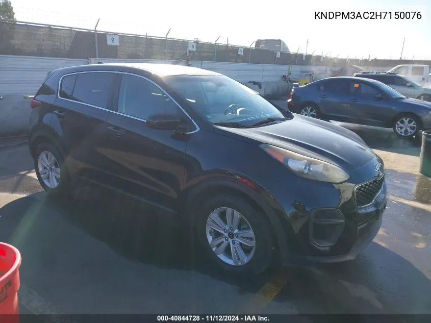 2017 Kia Sportage Lx VIN: KNDPM3AC2H7150076 Lot: 40844728