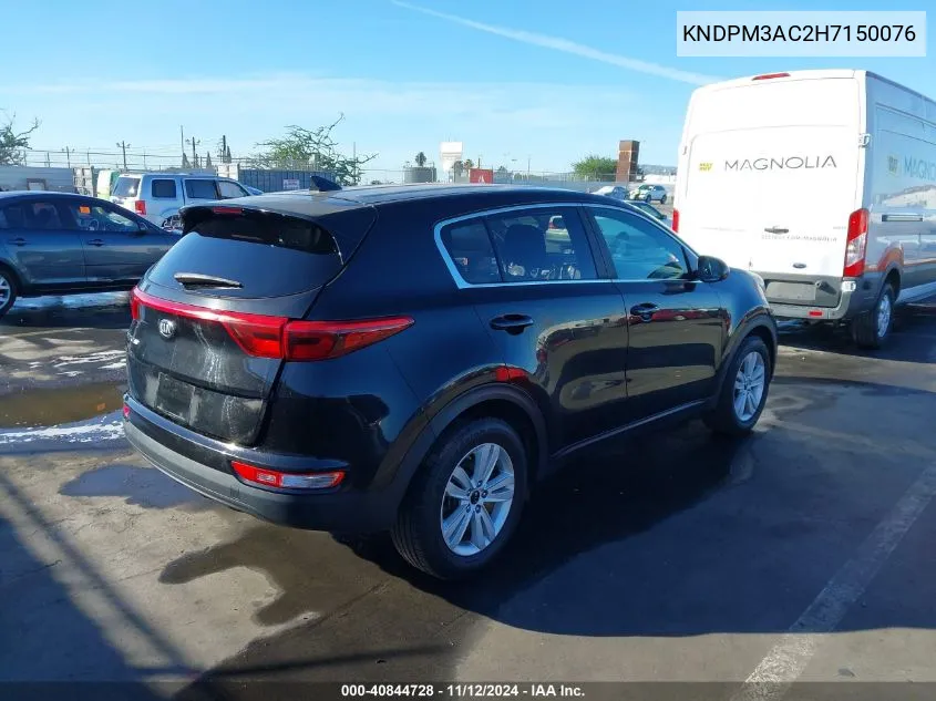 2017 Kia Sportage Lx VIN: KNDPM3AC2H7150076 Lot: 40844728