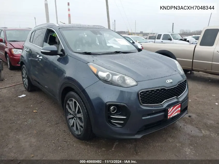 2017 Kia Sportage Ex VIN: KNDPN3ACXH7048344 Lot: 40850492