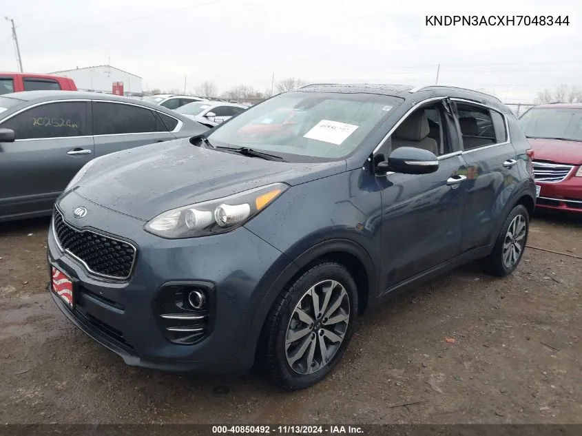 2017 Kia Sportage Ex VIN: KNDPN3ACXH7048344 Lot: 40850492