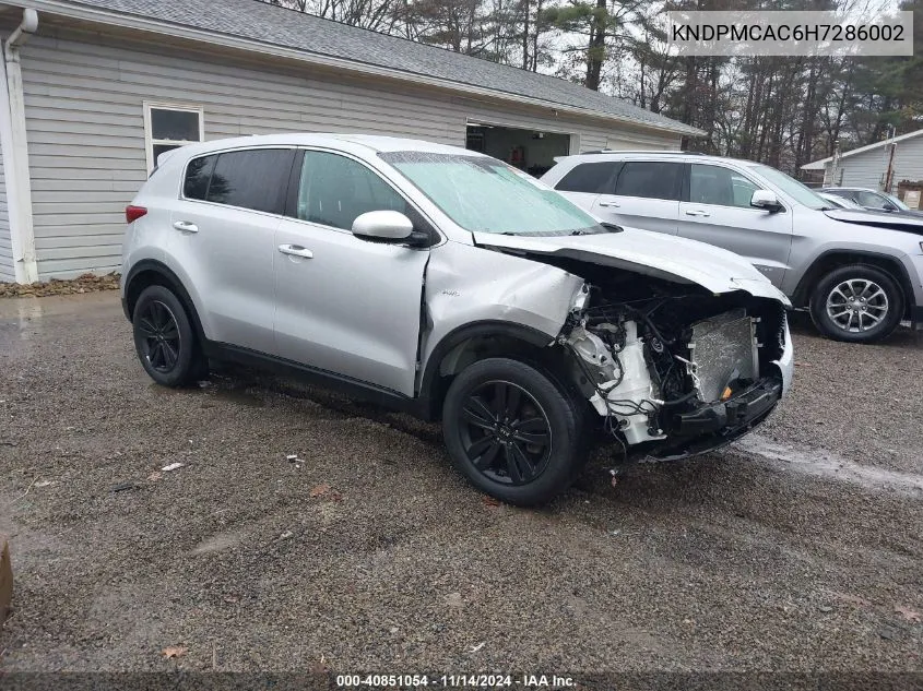 2017 Kia Sportage Lx VIN: KNDPMCAC6H7286002 Lot: 40851054