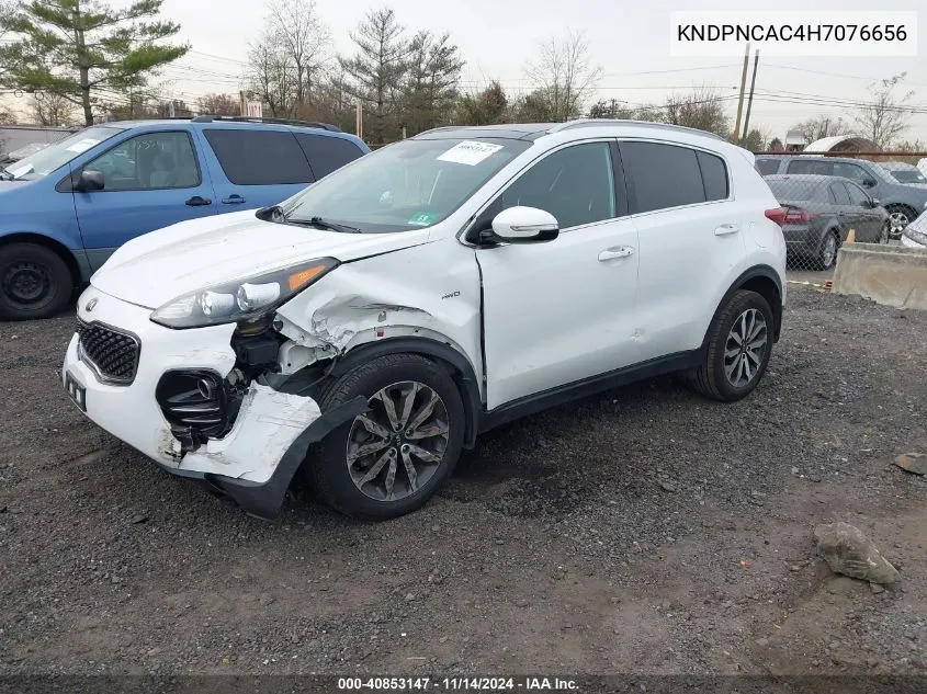 2017 Kia Sportage Ex VIN: KNDPNCAC4H7076656 Lot: 40853147