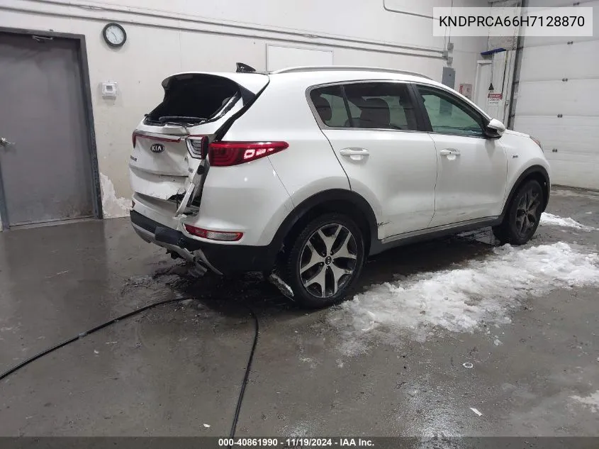 2017 Kia Sportage Sx Turbo VIN: KNDPRCA66H7128870 Lot: 40861990