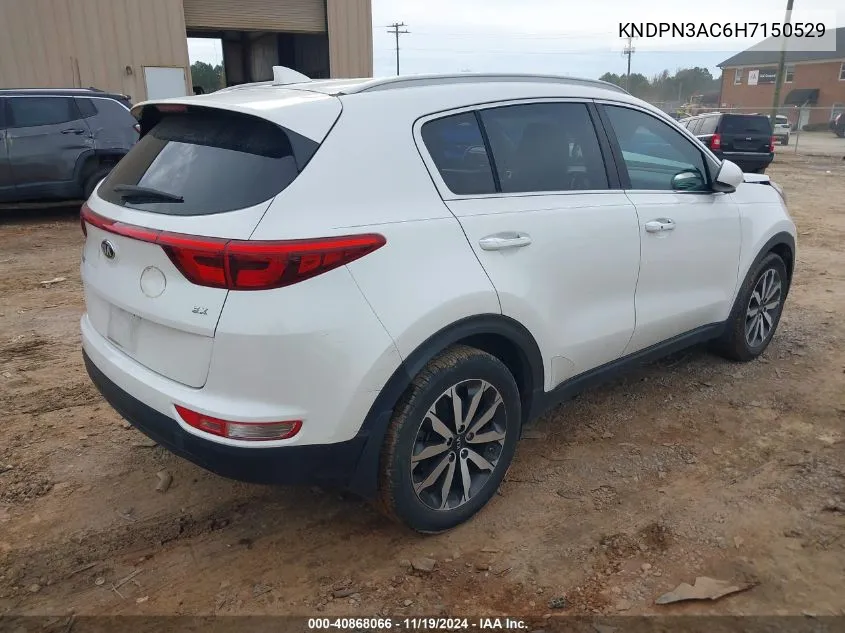 2017 Kia Sportage Ex VIN: KNDPN3AC6H7150529 Lot: 40868066