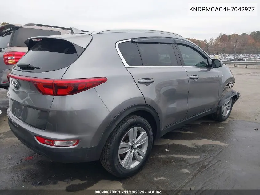 2017 Kia Sportage Lx VIN: KNDPMCAC4H7042977 Lot: 40870051