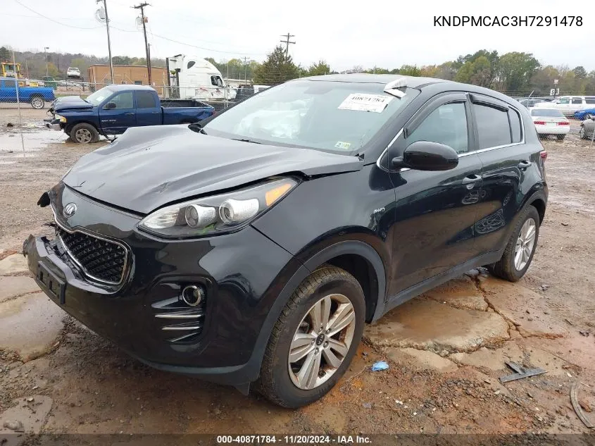 2017 Kia Sportage Lx VIN: KNDPMCAC3H7291478 Lot: 40871784