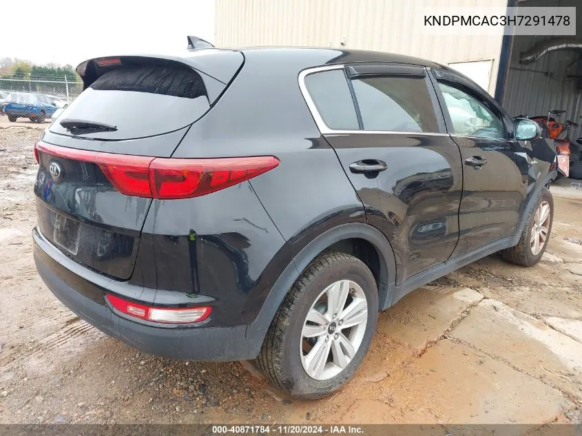 2017 Kia Sportage Lx VIN: KNDPMCAC3H7291478 Lot: 40871784