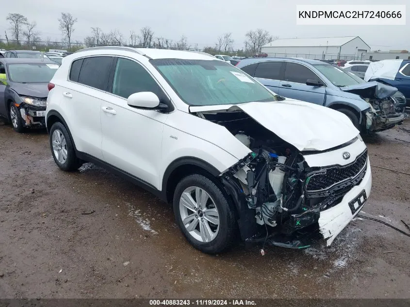 2017 Kia Sportage Lx VIN: KNDPMCAC2H7240666 Lot: 40883243