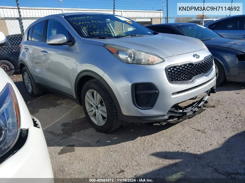 2017 Kia Sportage Lx VIN: KNDPM3AC9H7114692 Lot: 40883972