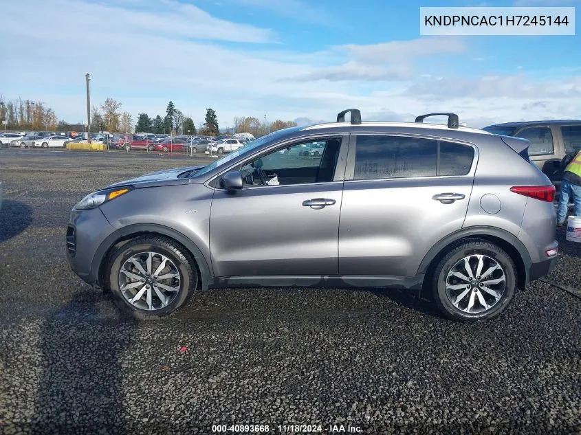 2017 Kia Sportage Ex VIN: KNDPNCAC1H7245144 Lot: 40893668