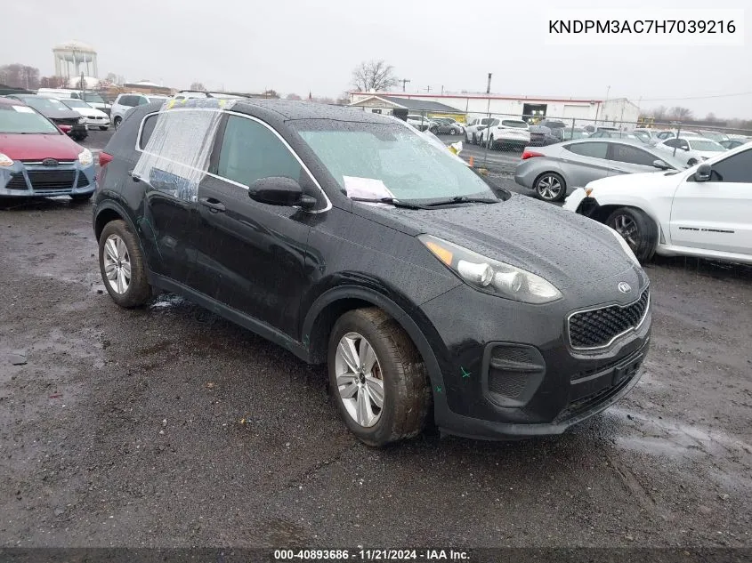 2017 Kia Sportage Lx VIN: KNDPM3AC7H7039216 Lot: 40893686