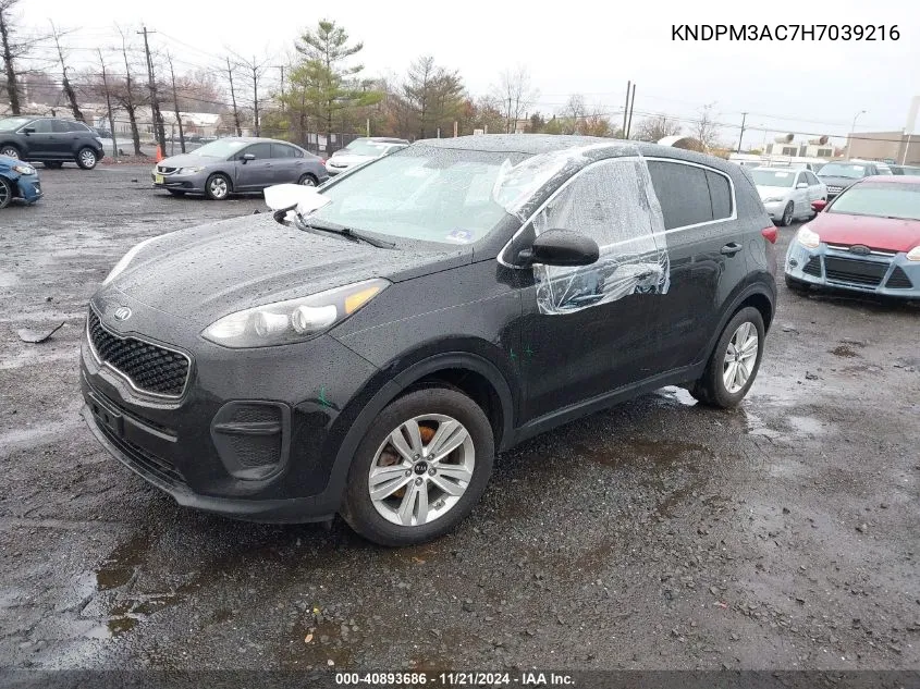 2017 Kia Sportage Lx VIN: KNDPM3AC7H7039216 Lot: 40893686