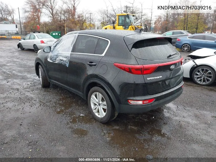 2017 Kia Sportage Lx VIN: KNDPM3AC7H7039216 Lot: 40893686