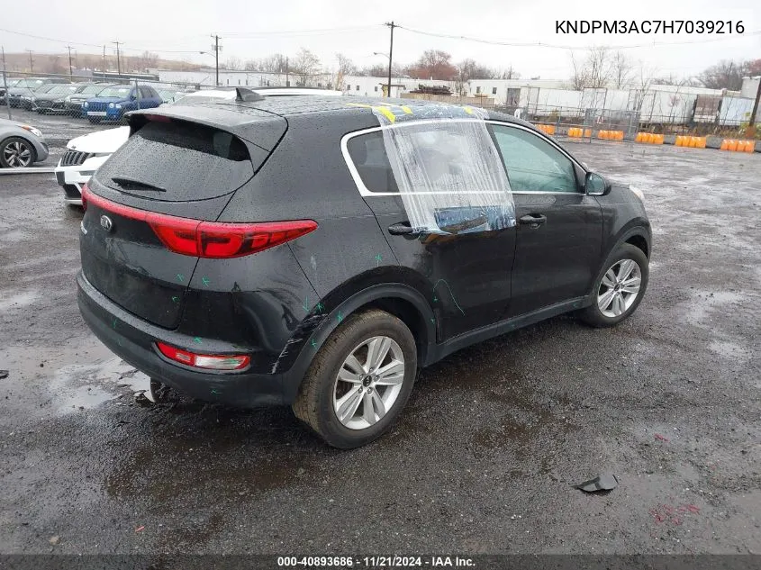 2017 Kia Sportage Lx VIN: KNDPM3AC7H7039216 Lot: 40893686