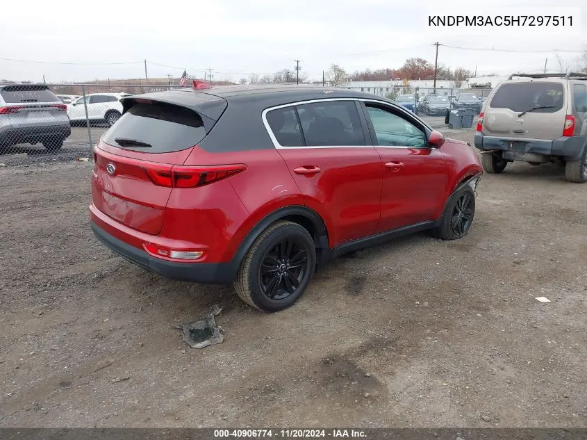 2017 Kia Sportage Lx VIN: KNDPM3AC5H7297511 Lot: 40906774