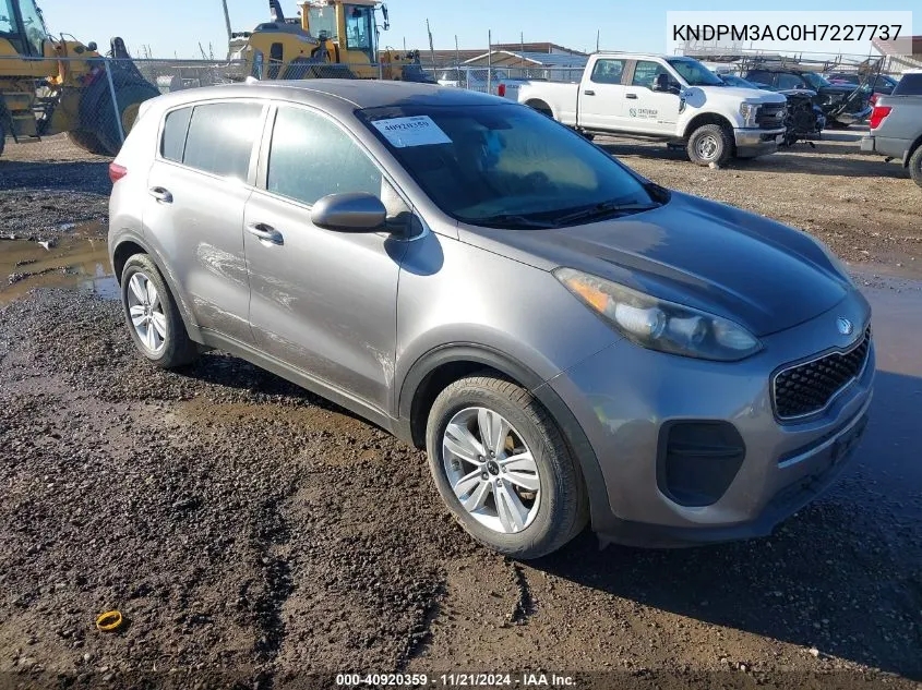 2017 Kia Sportage Lx VIN: KNDPM3AC0H7227737 Lot: 40920359