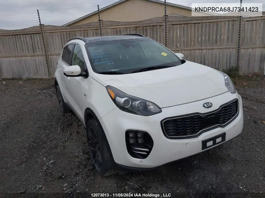 2018 Kia Sportage VIN: KNDPRCA68J7341423 Lot: 12073013