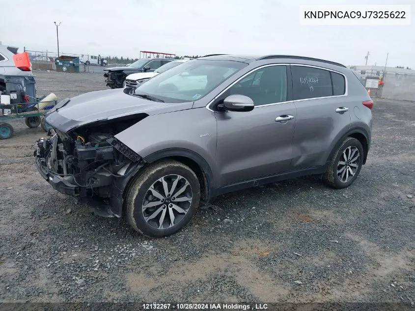 2018 Kia Sportage VIN: KNDPNCAC9J7325622 Lot: 12132267