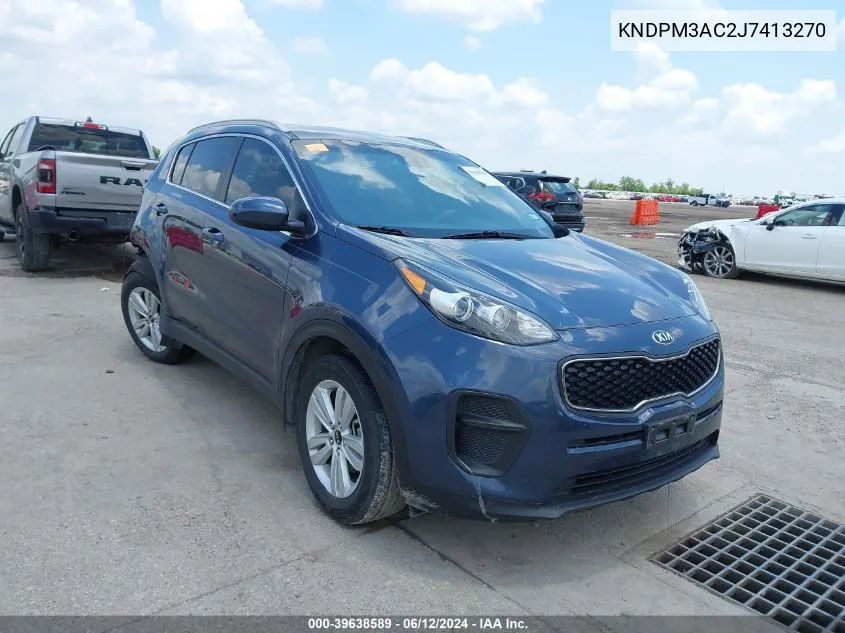 2018 Kia Sportage Lx VIN: KNDPM3AC2J7413270 Lot: 39638589