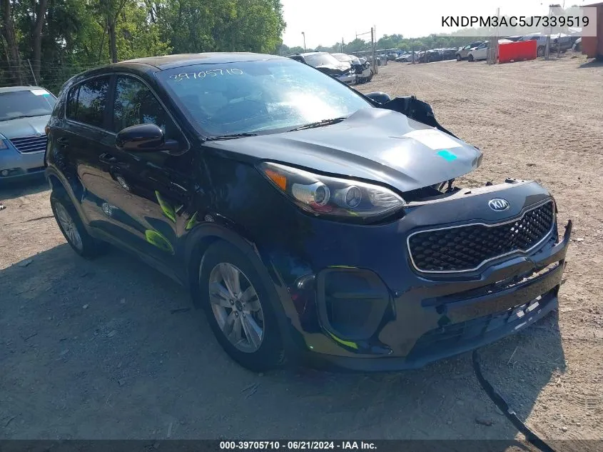 2018 Kia Sportage Lx VIN: KNDPM3AC5J7339519 Lot: 39705710