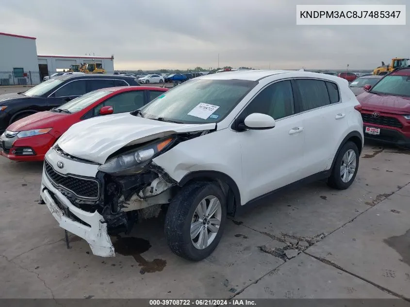 2018 Kia Sportage Lx VIN: KNDPM3AC8J7485347 Lot: 39708722