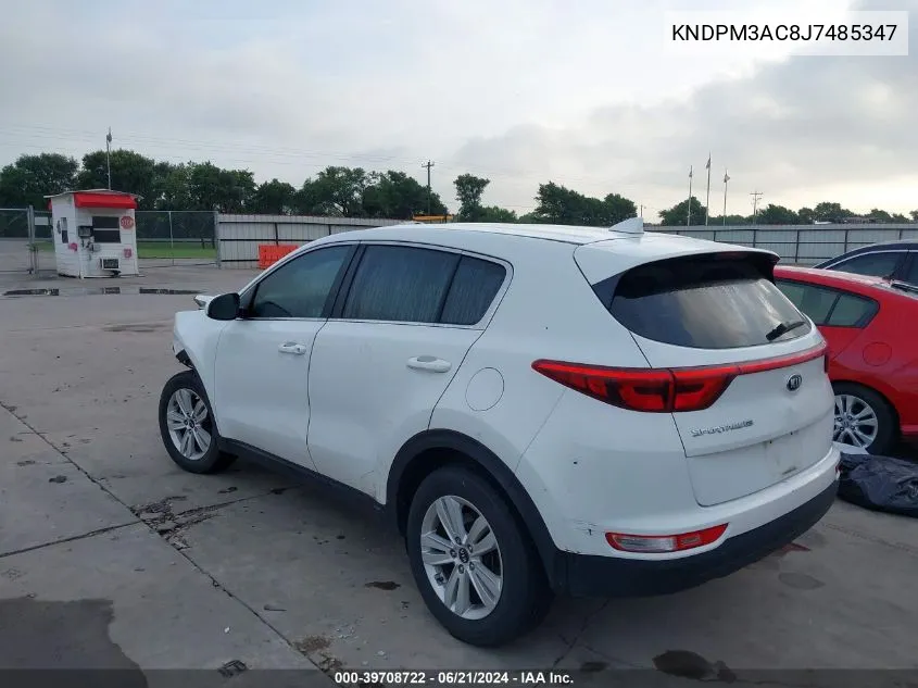 2018 Kia Sportage Lx VIN: KNDPM3AC8J7485347 Lot: 39708722