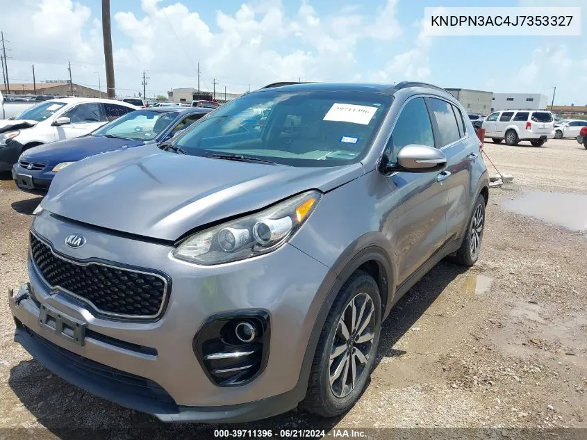 2018 Kia Sportage Ex VIN: KNDPN3AC4J7353327 Lot: 39711396