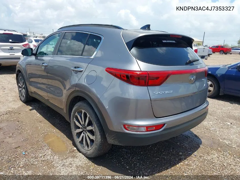 2018 Kia Sportage Ex VIN: KNDPN3AC4J7353327 Lot: 39711396