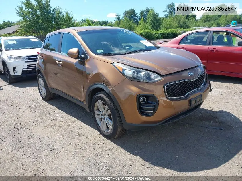 2018 Kia Sportage Lx VIN: KNDPMCAC2J7352647 Lot: 39734427