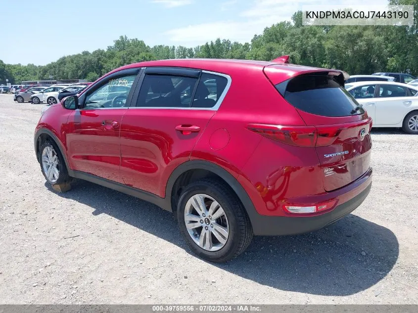 KNDPM3AC0J7443190 2018 Kia Sportage Lx