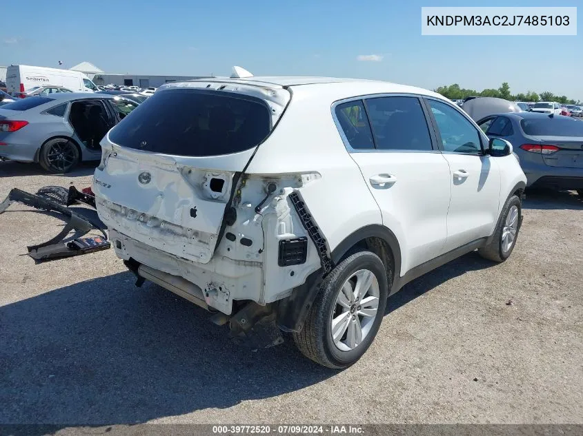 2018 Kia Sportage Lx VIN: KNDPM3AC2J7485103 Lot: 39772520