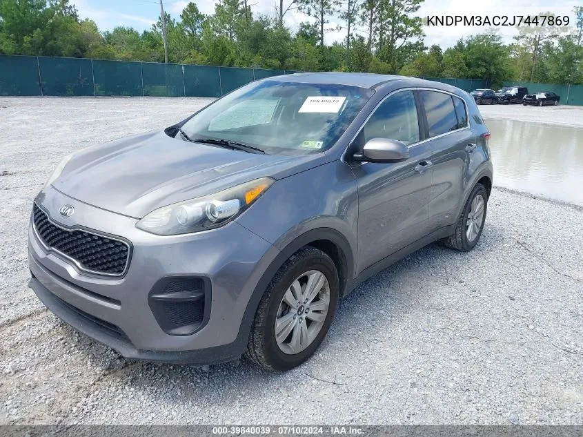 2018 Kia Sportage Lx VIN: KNDPM3AC2J7447869 Lot: 39840039