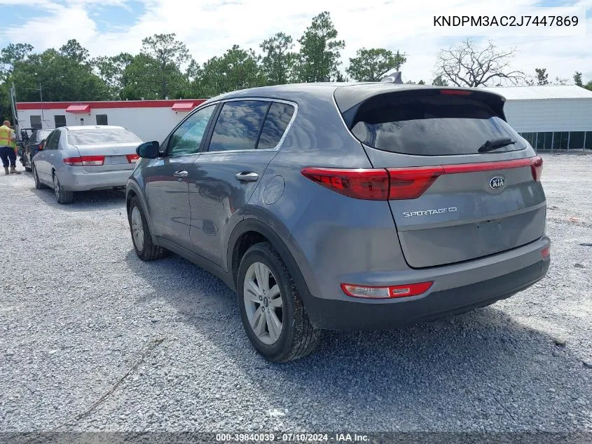 2018 Kia Sportage Lx VIN: KNDPM3AC2J7447869 Lot: 39840039