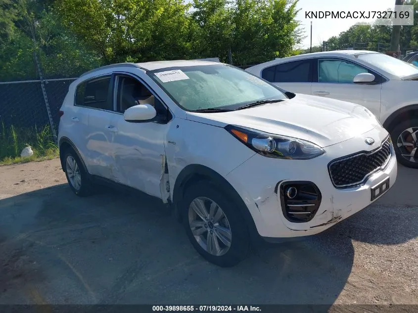 2018 Kia Sportage Lx VIN: KNDPMCACXJ7327169 Lot: 39898655