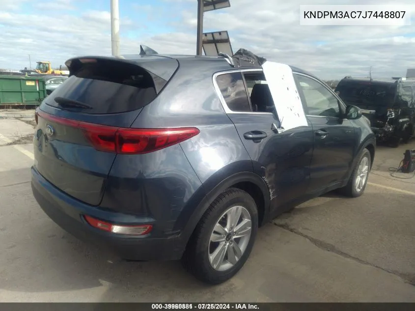 2018 Kia Sportage Lx VIN: KNDPM3AC7J7448807 Lot: 39960881