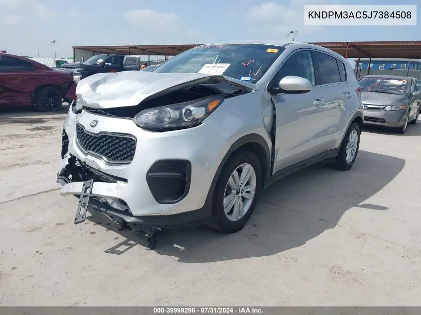 2018 Kia Sportage Lx VIN: KNDPM3AC5J7384508 Lot: 39999296