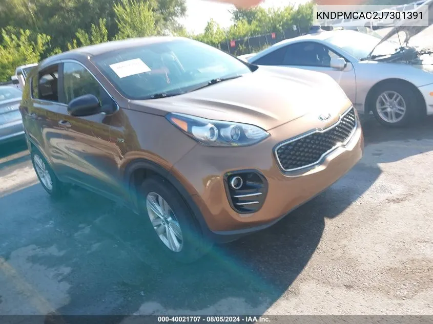 2018 Kia Sportage Lx VIN: KNDPMCAC2J7301391 Lot: 40764227