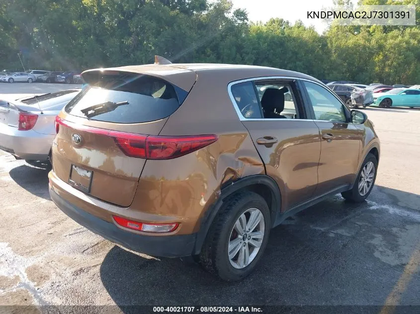 2018 Kia Sportage Lx VIN: KNDPMCAC2J7301391 Lot: 40764227