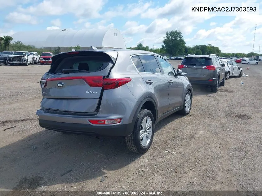 KNDPMCAC2J7303593 2018 Kia Sportage Lx