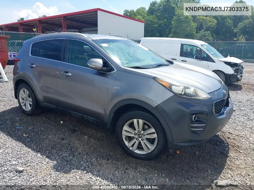 2018 Kia Sportage Lx VIN: KNDPMCAC3J7303375 Lot: 40095403