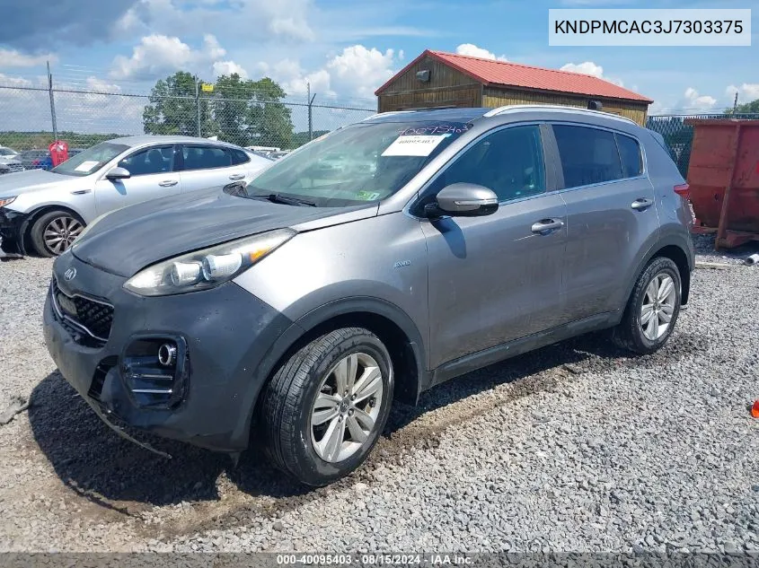 KNDPMCAC3J7303375 2018 Kia Sportage Lx