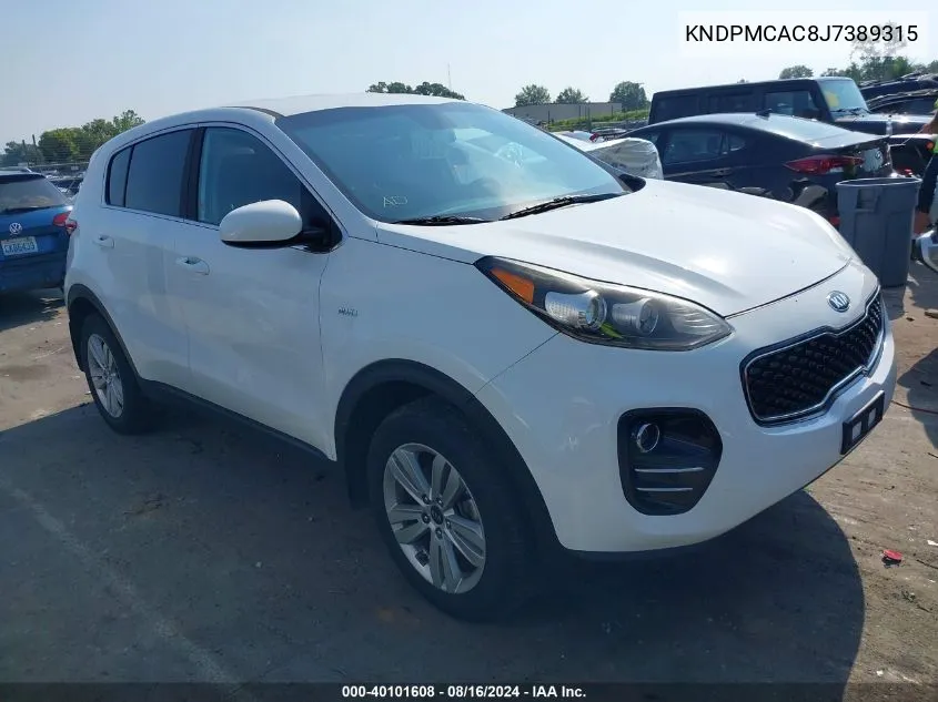 2018 Kia Sportage Lx VIN: KNDPMCAC8J7389315 Lot: 40101608