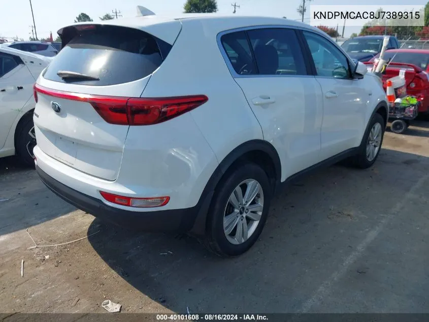 KNDPMCAC8J7389315 2018 Kia Sportage Lx