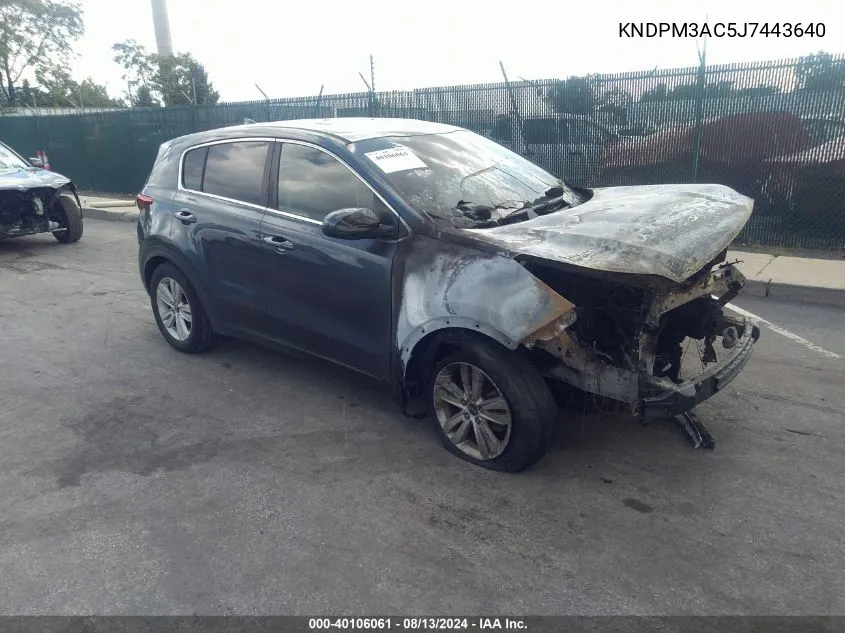 KNDPM3AC5J7443640 2018 Kia Sportage Lx